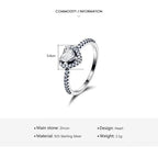 Sparkling Heart Ring (Sterling silver)