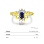 Royal Sapphire ring (Sterling silver)