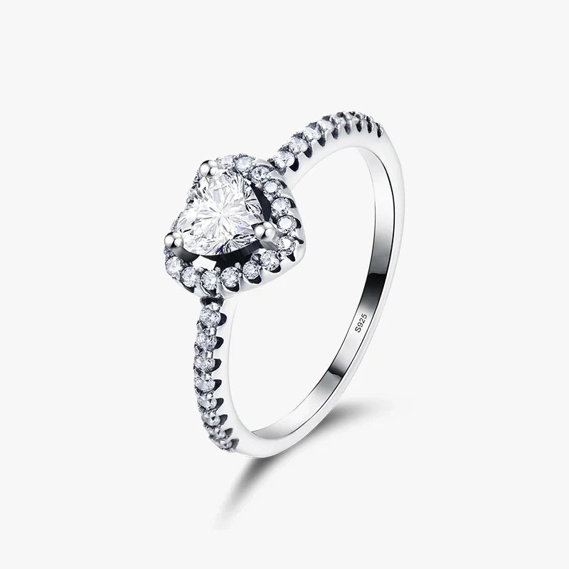 Sparkling Heart Ring (Sterling silver)