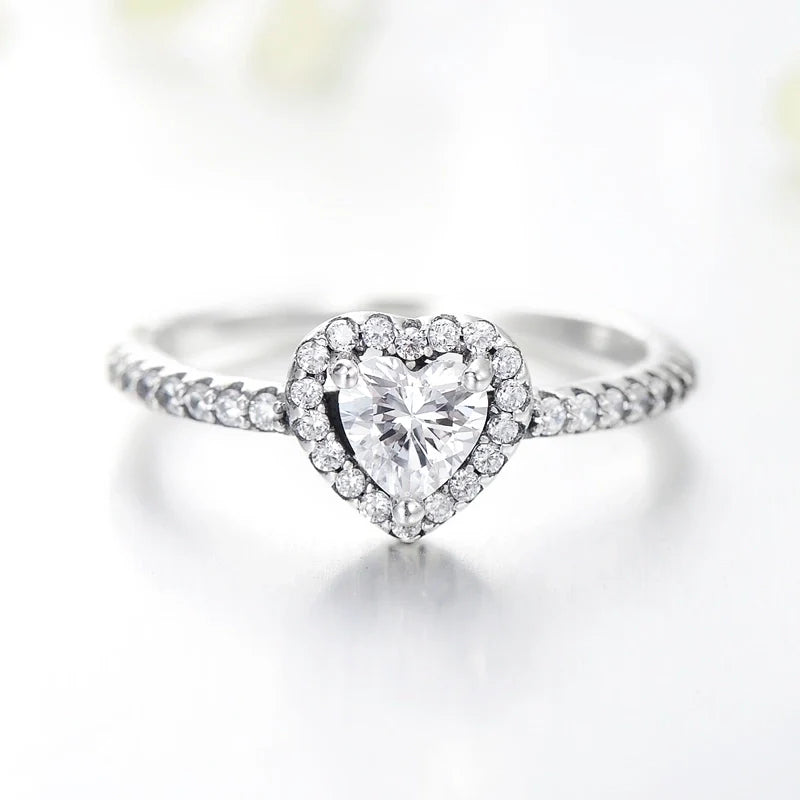 Sparkling Heart Ring (Sterling silver)