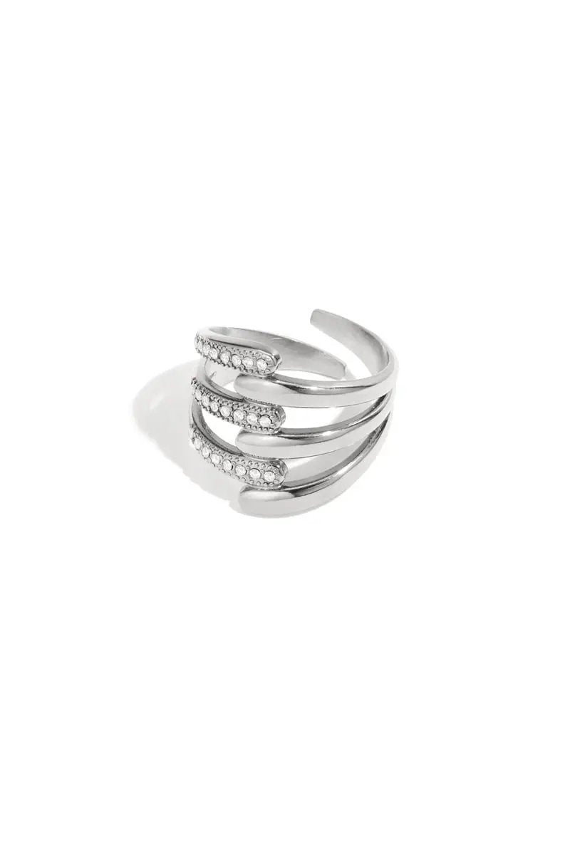 Crossed Linea Ring