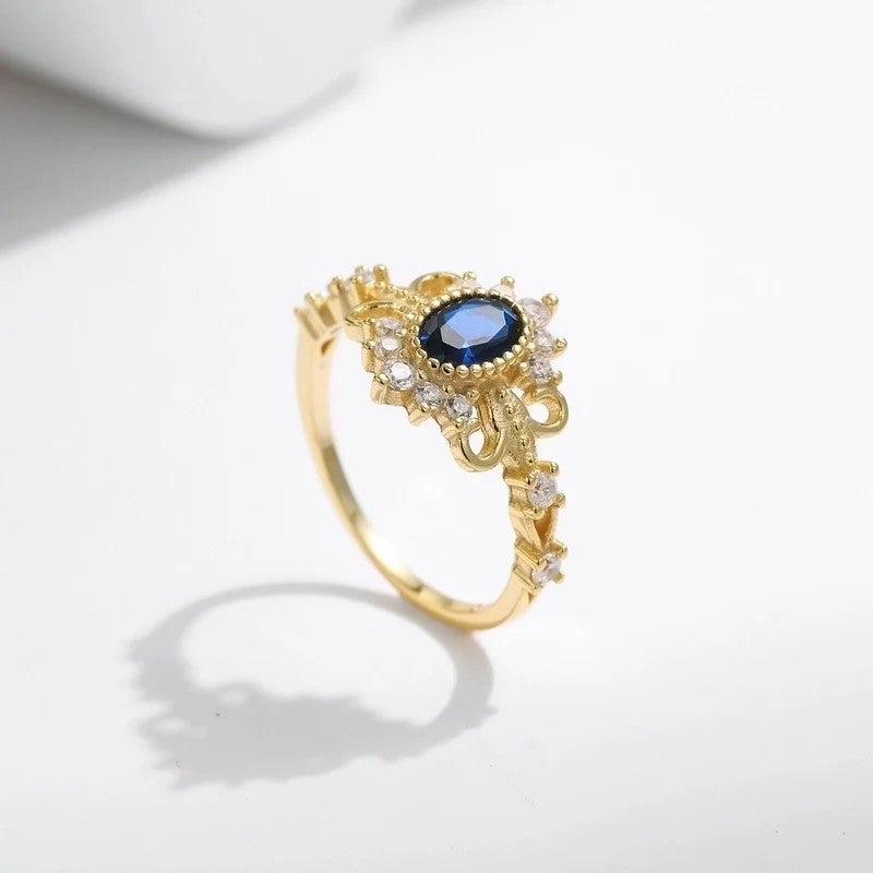 Royal Sapphire ring (Sterling silver)