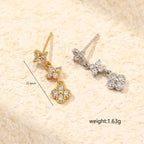 Hanging flower earring (Sterling silver)