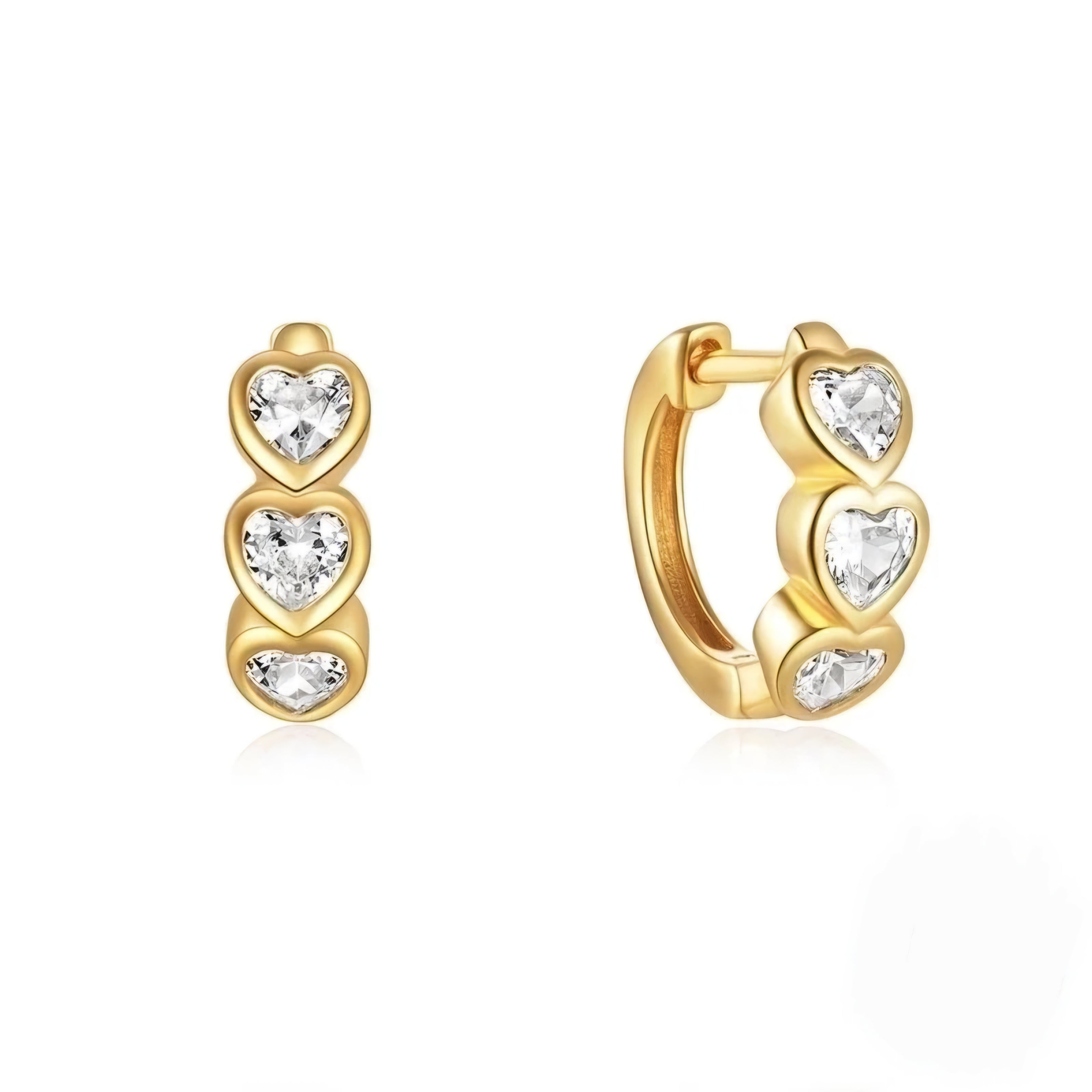 Heart earring (Sterling silver)