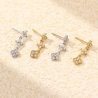 Hanging flower earring (Sterling silver)