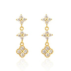 Hanging flower earring (Sterling silver)